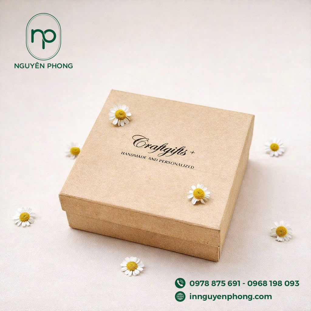 Mẫu hộp kraft đựng nến thơm 